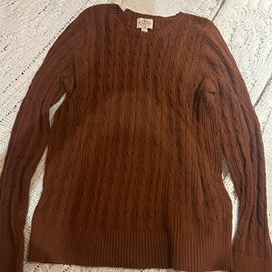 St Johns Bay Brown Cable Knit Sweater